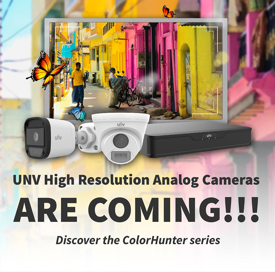 UNV High Resolution Analog Camera are coming!